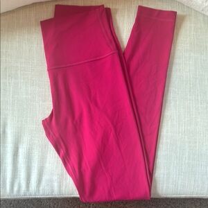 Lululemon Align Pink Leggings; size 6; 25 inches; barely worn